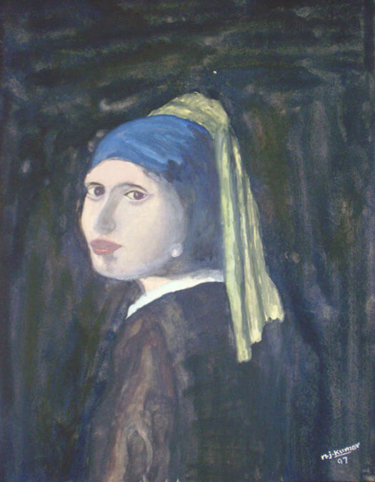 Village lady, re-created from a famous painting