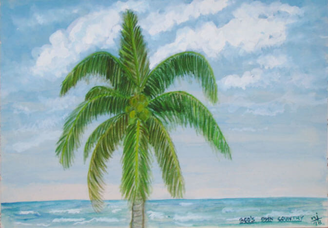 Coconut tree on a beach